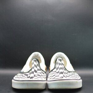 Womens Vans Black Checkered Slip on Shoes Size 8
